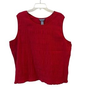 Koret Red Boxy Sleeveless Tank Top